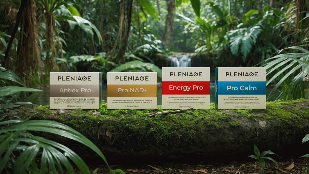 Coleccion Pleniage Lanzamiento: Pleniage Antiox Pro, Pro NAD+, Energy Pro y Pro Calm