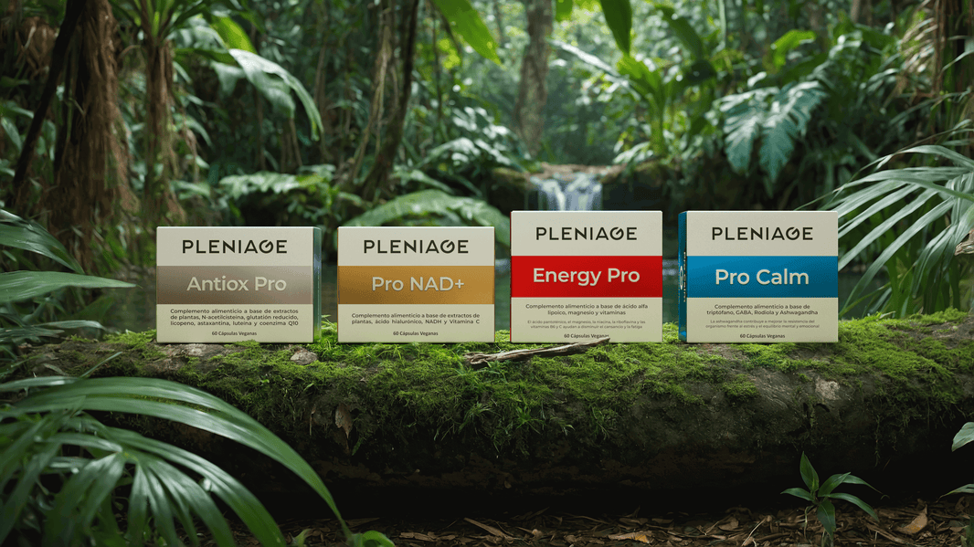 Coleccion Pleniage Lanzamiento: Pleniage Antiox Pro, Pro NAD+, Energy Pro y Pro Calm