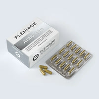 pleniage antiox pro complemento alimenticio suplemento extractos de plantas con NAC N-acetilcisteina, glutation, licopeno, astaxantina, luteina, coenzima Q10 - cQ10 - 60 capsulas - un blister fuera y capsulas veganas