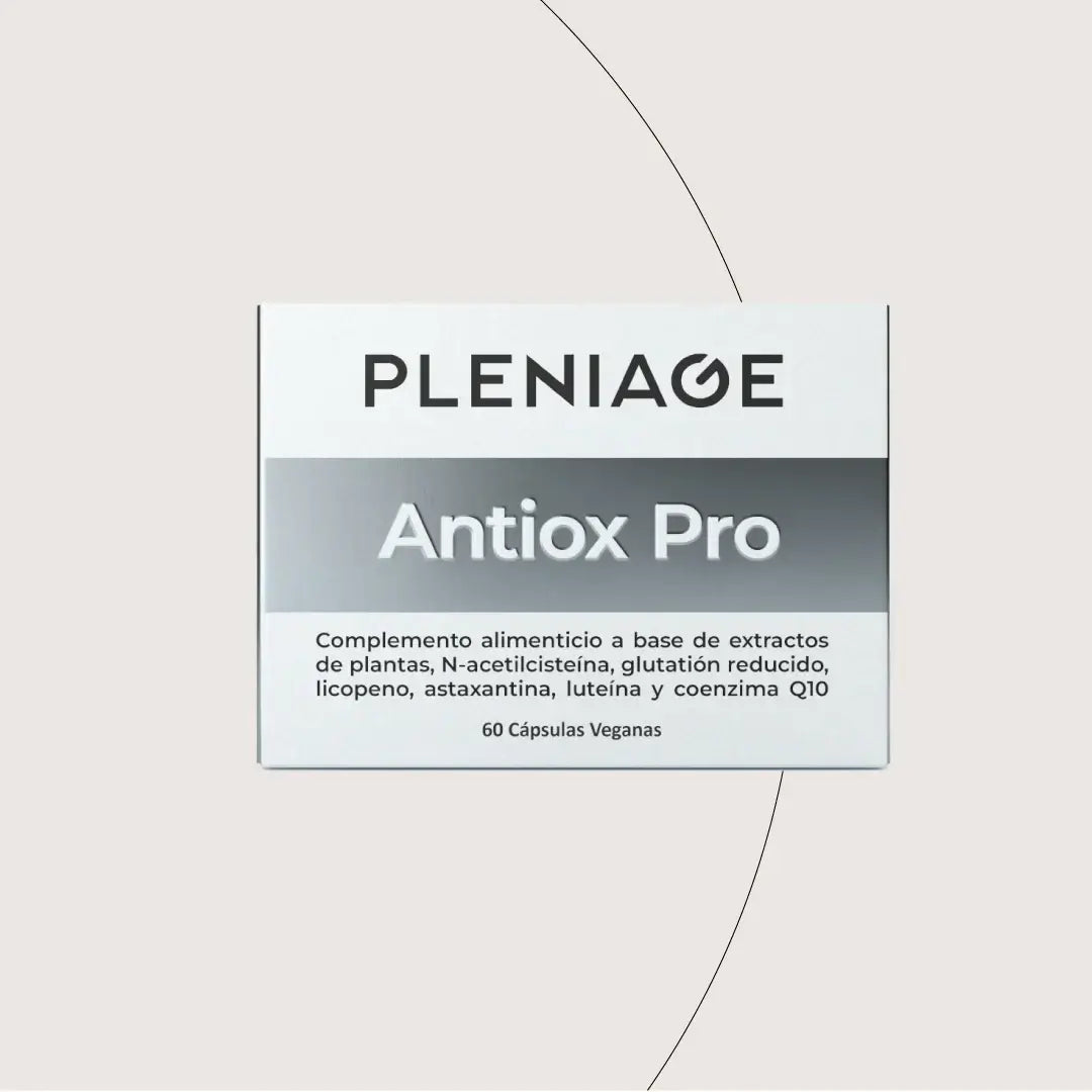pleniage antiox pro complemento alimenticio suplemento extractos de plantas con NAC N-acetilcisteina, glutation, licopeno, astaxantina, luteina, coenzima Q10 - cQ10