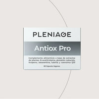 pleniage antiox pro complemento alimenticio suplemento extractos de plantas con NAC N-acetilcisteina, glutation, licopeno, astaxantina, luteina, coenzima Q10 - cQ10