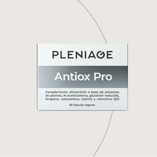 pleniage antiox pro complemento alimenticio suplemento extractos de plantas con NAC N-acetilcisteina, glutation, licopeno, astaxantina, luteina, coenzima Q10 - cQ10
