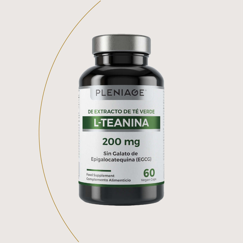 PLENIAGE® L-TEANINA | 200 mg Extracto Natural de Té Verde Sin Cafeína ni EGCG