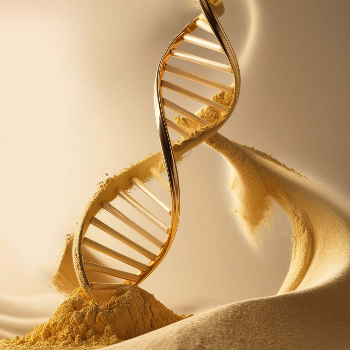 Pleniage representa la base científica de los productos de pleniage. Una secuencia de ADN reforzada por polvo de nutrientes