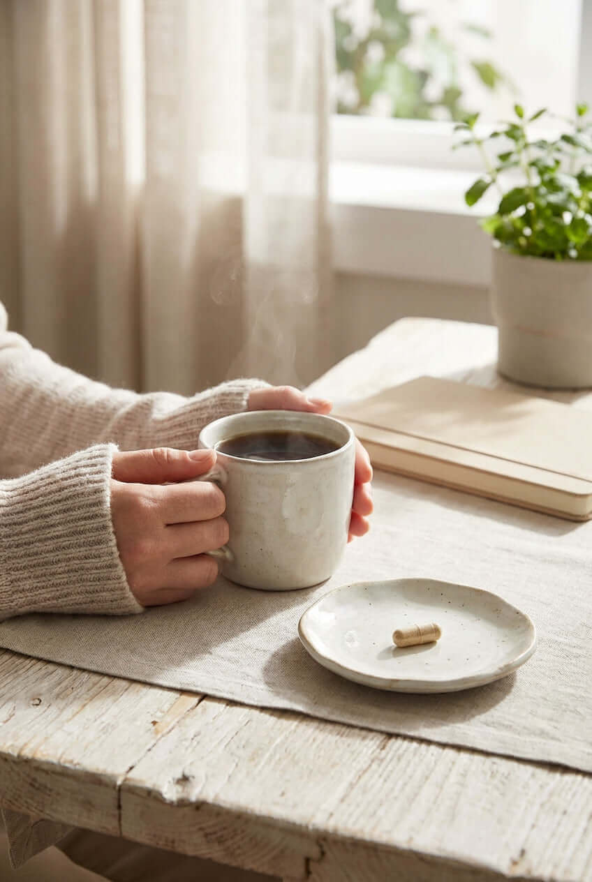 Pleniage L-Teanina - Sin cafeína y sin EGCG - sinergia perfecta con cafe matutino